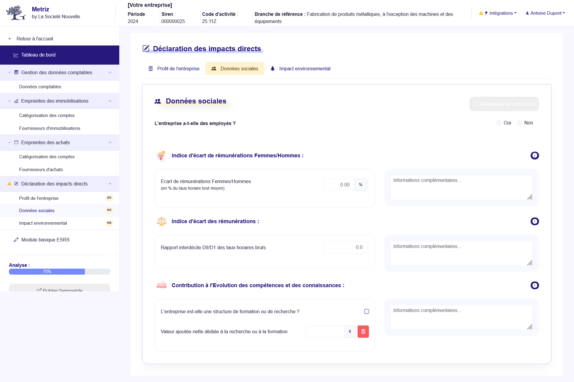 Application METRIZ