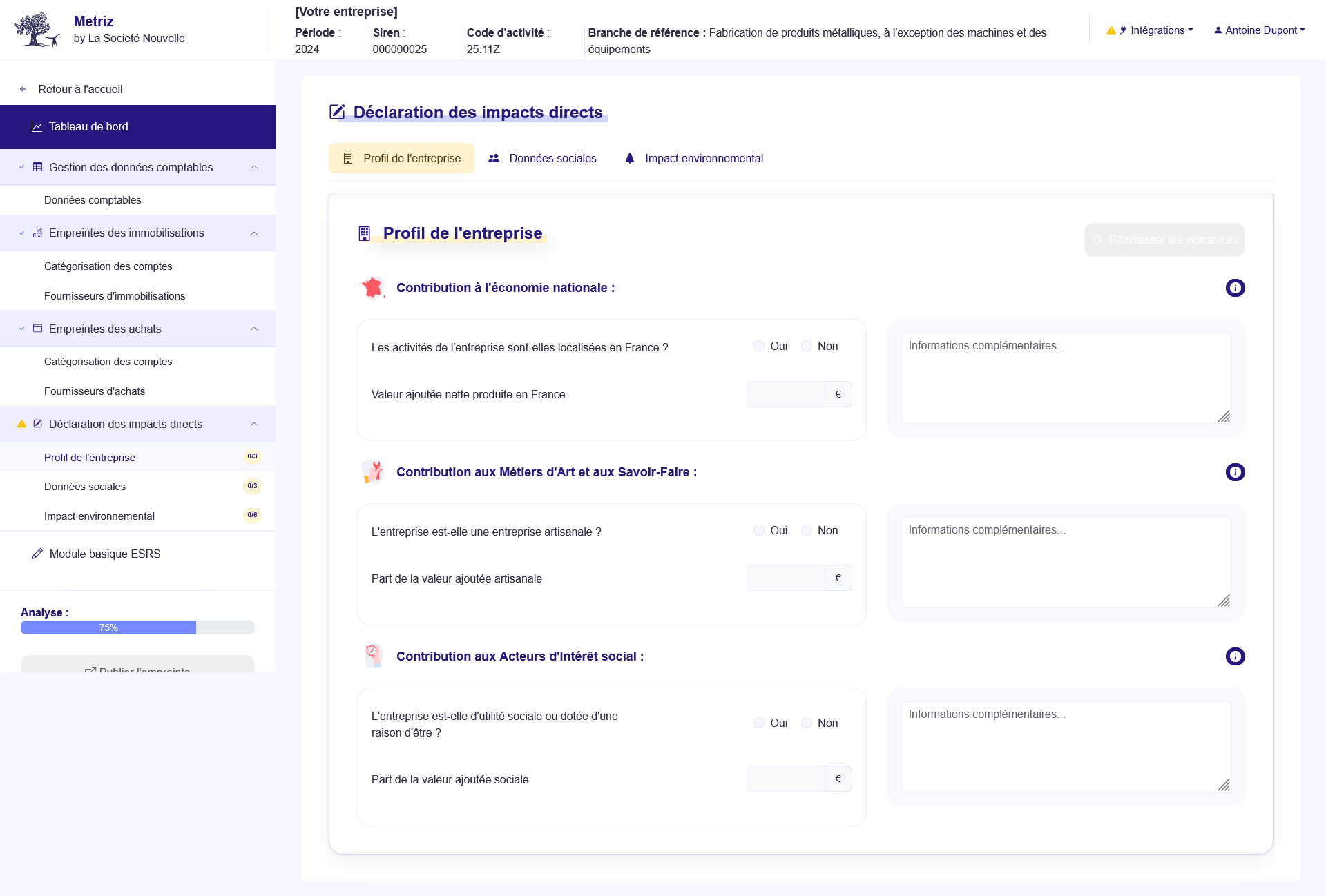 Application METRIZ