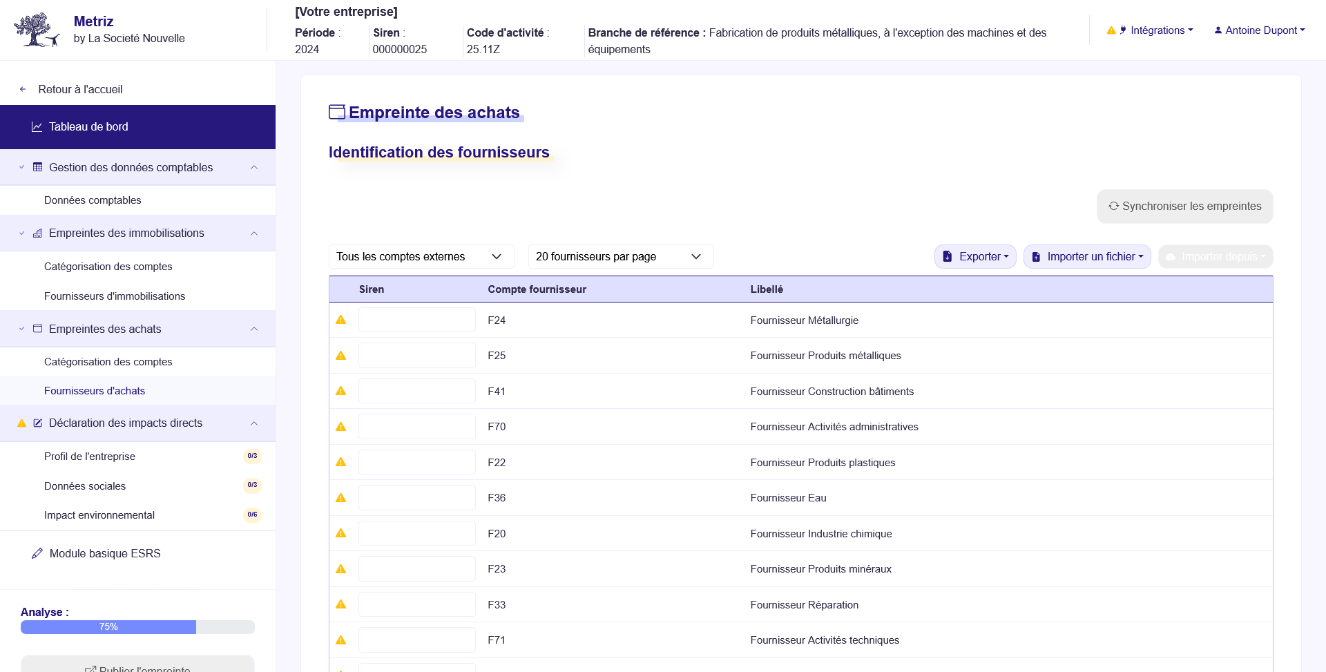 Application METRIZ