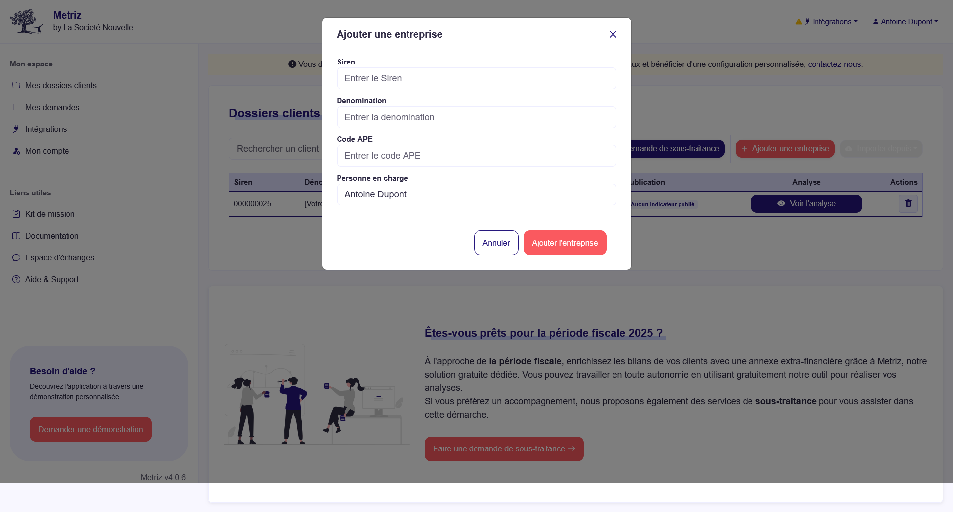 Application METRIZ